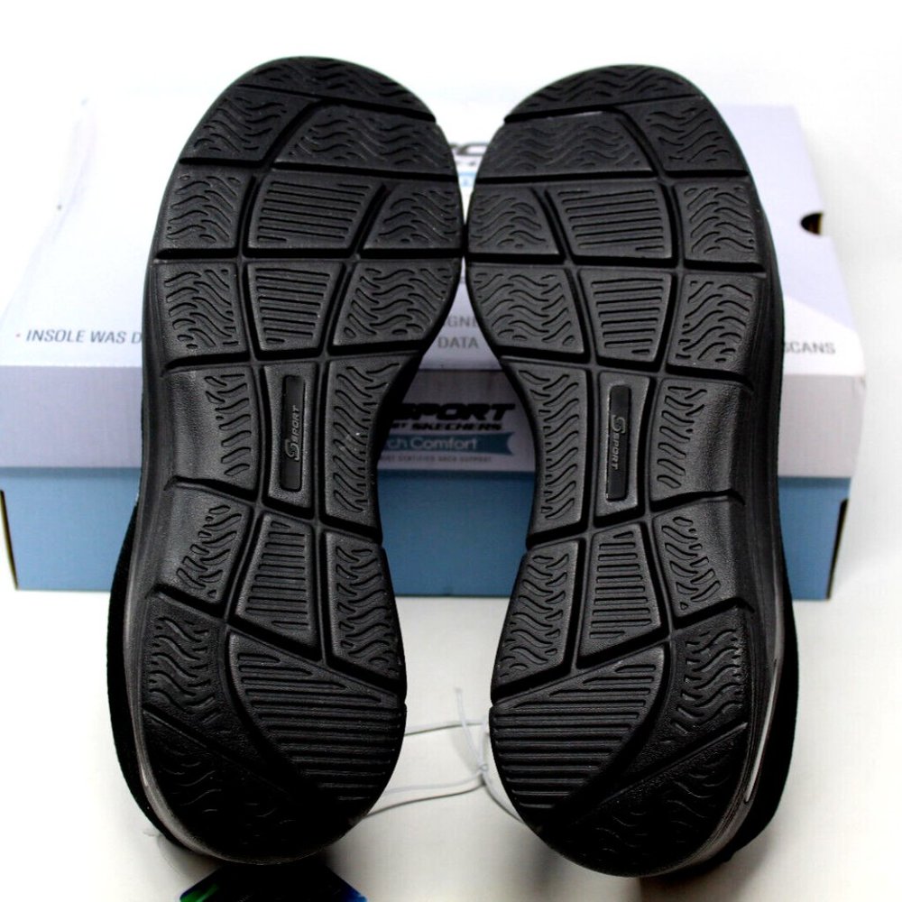 New S SPORT by SKECHERS Men's CAMRON Arch Support Black Sneakers Shoes Size 11.5 - Picture 6 of 12